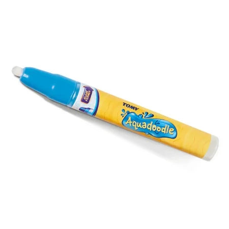 Close-up of Aquadoodle Pro water pen with blue cap and yellow label – Ireland