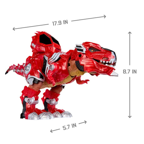 Armorsaurs Armor-Up T-Rex Dinosaur Ajax toy figure with length, height and width measurements shown
