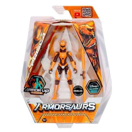 Armorsaurs Raptor Pilot Prisca Silva figure shown in boxed packaging