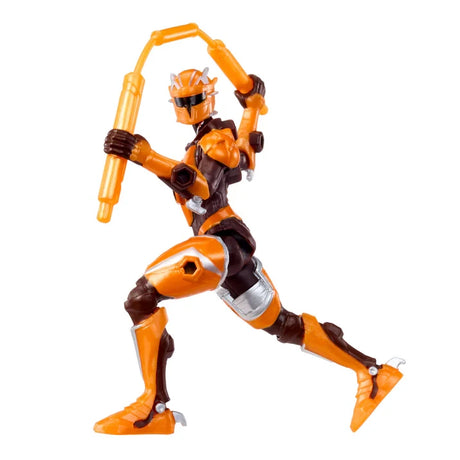 Armorsaurs Raptor Pilot Prisca Silva figure kneeling and holding an orange weapon