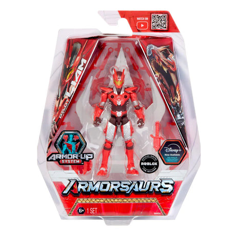 Armorsaurs T-Rex Pilot Liam Roberts figure shown in boxed packaging