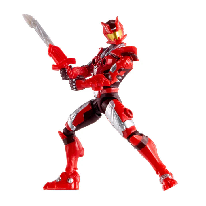 Armorsaurs T-Rex Pilot Liam Roberts figure standing with a red sword and red armour