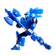 Armorsaurs Triceratops Pilot TJ figure kneeling with blue armour and a large weapon