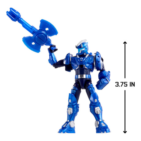 Armorsaurs Triceratops Pilot TJ figure holding a blue axe weapon with 3.75 inch height measure shown
