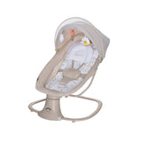 Asalvo Kahlo Trees baby bouncer side angled view with canopy and padded seat
