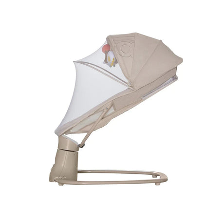 Asalvo Kahlo Trees baby bouncer side view with canopy and mosquito net