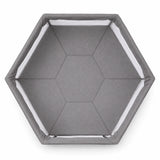 Asalvo Luxemburgo Playpen overhead view showing the hexagonal padded base inside