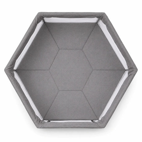 Asalvo Luxemburgo Playpen overhead view showing the hexagonal padded base inside