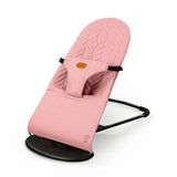 Asalvo Paradise pink baby bouncer with padded pink seat and black frame
