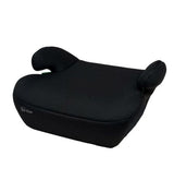 Black Asalvo SmartSafe I-Size booster seat shown from a front three quarter angle on a white background