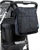 BabaBing DayTripper Lite Midnight Blue changing bag attached to a pushchair