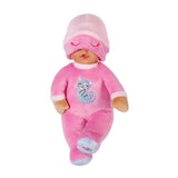Baby Born For Babies Sleepy Pink doll with sleeping hat pulled over the eyes