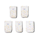 Baby Born Nappies 5 Pack showing five printed doll nappies