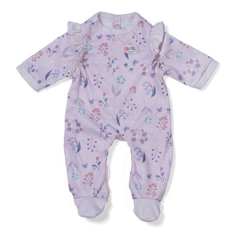Baby Born Romper Forest 43cm front view with floral and butterfly print