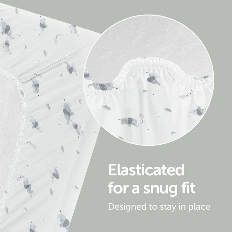 Baby Elegance Safari jersey fitted sheet with elasticated corner detail