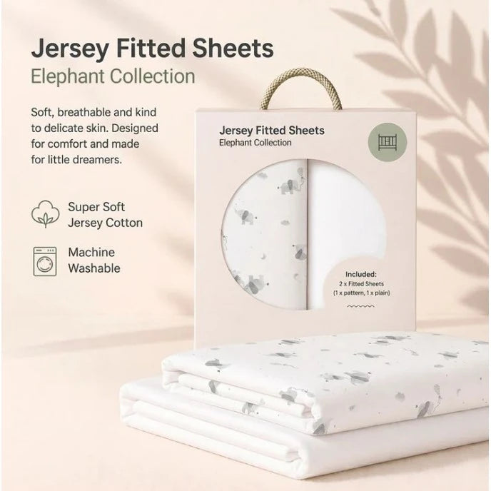 White jersey fabric close up with Easy Care machine washable graphic