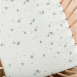 Baby Elegance elephant print fitted sheet on light wooden cot