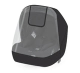 Baby Elegance Universal Car Seat Rain Cover fitted over an infant car seat, showing transparent cover with black fabric border