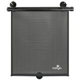Babylo roller sunshade with black mesh screen and suction cup fittings