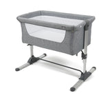 Babylo Snuggle Cuddle Co Sleeper Grey with mesh sides and raised crib Ireland