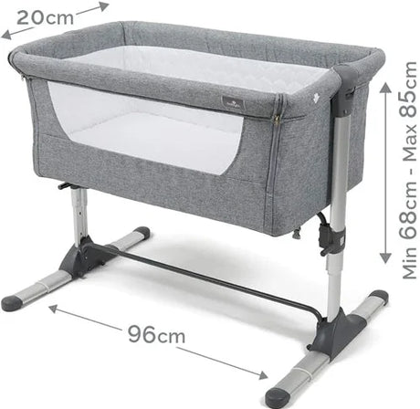 Babylo Snuggle Cuddle Co Sleeper Grey with full measurements Ireland