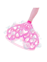 Barbie Bubble Sparkle Mermaid pink tail fin covered with bubbles