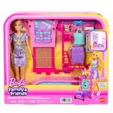 Barbie Family and Friends Baggage Claim Playset in its pink retail packaging