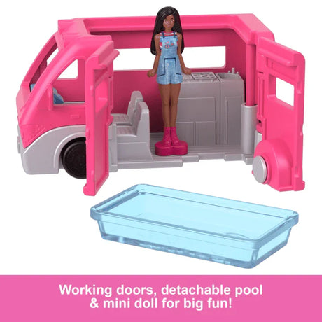 Barbie Mini BarbieLand Campervan Open with Mini Doll and Pool – Ireland