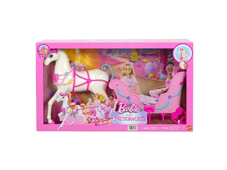 Barbie in The Nutcracker Land of Sweets Horse and Sled set in retail packaging