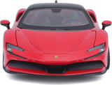 Bburago Ferrari SF90 Stradale viewed directly from the front
