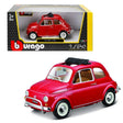 Bburago Fiat 500L 1968 red model with 1:24 retail packaging
