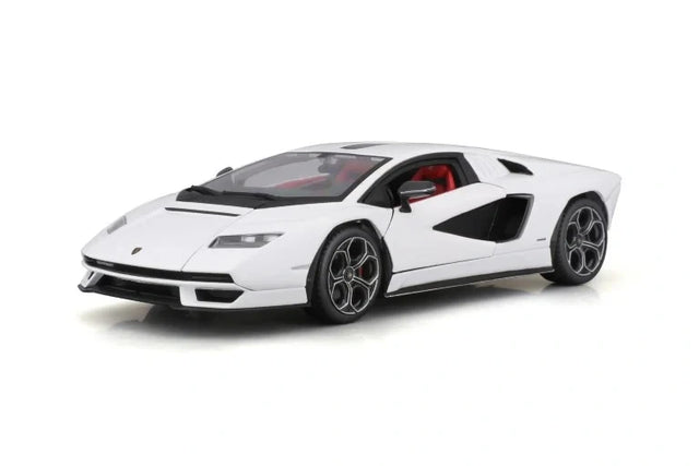 Bburago Lamborghini Countach LPI 800-4 front three quarter view showing left side and black side intake