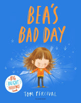 Bea's Bad Day book cover with illustrated Bea and the Big Bright Feelings badge