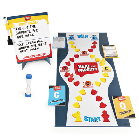 Beat the Parents board game layout with cards and pieces Ireland