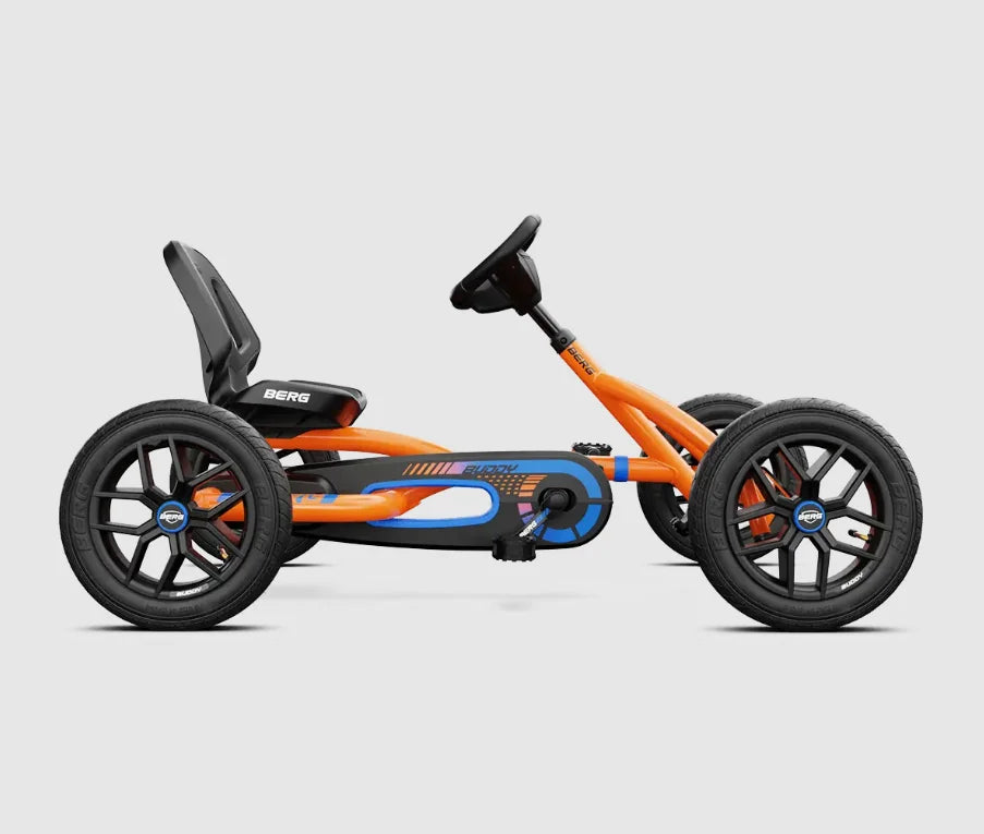 BERG Buddy B-Orange side profile with BFR chain system and pedals – Ireland