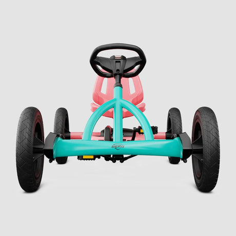 BERG Buddy Lua go-kart front view showing pedals and steering – Ireland