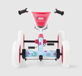 BERG Buzzy Bloom front view with white EVA wheels and red basket – Ireland