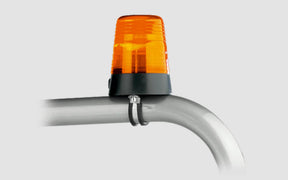 BERG orange flashing light on curved roll-bar side view – Ireland