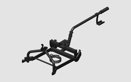 Black BERG front lifting unit with handlebar in angled side view – Ireland