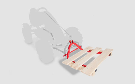 BERG Pallet Fork XL lifting pallet on pedal go-kart frame with accessories – Ireland