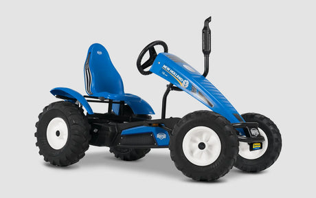 BERG XL New Holland BFR pedal tractor side angle with deep-tread tyres – Ireland