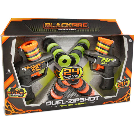 Blackfire Duel Zipshot foam disc shooter boxed set with two shooters and foam discs