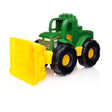 Blocks Kingdom Giant Farm Tractor with Bricks in green and yellow with the front loader attached and black wheels