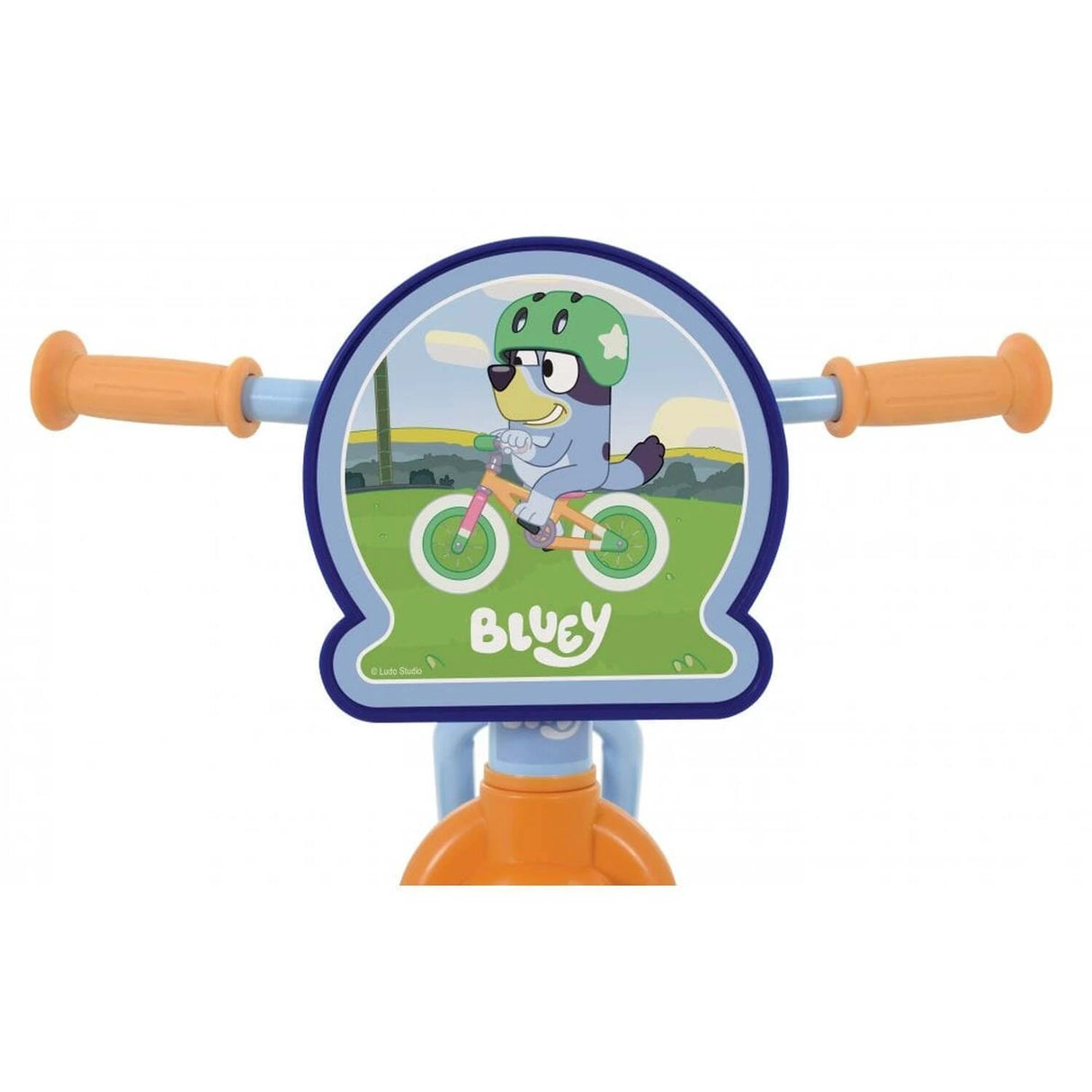 Bluey 2 in 1 training bike shown from the side