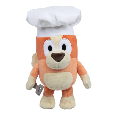 Bluey 6 inch Chef Bingo plush toy standing with chef hat and spatula – Ireland