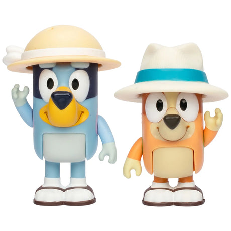 Bluey and Bingo On Holiday standing figures in holiday outfits – Ireland