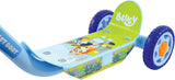 Close-up of Bluey Deluxe Tri Scooter deck with Bluey characters in Ireland