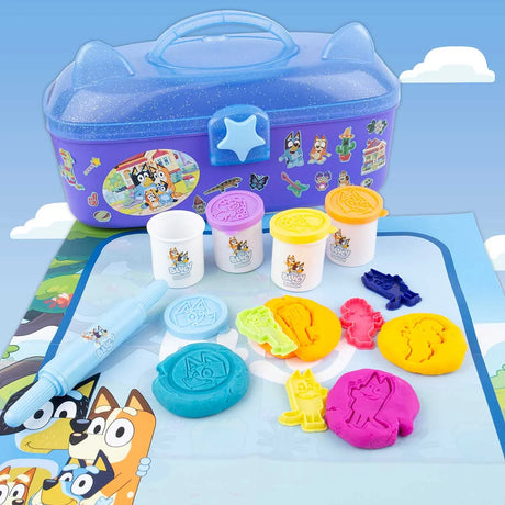 Bluey Dough Carry Case with accessories, cutters, mat and stickers – Ireland