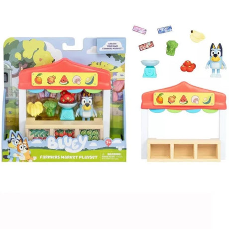 Boxed Bluey Farmers Market Playset with food accessories and Bluey figure – Ireland