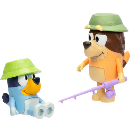 Bluey Fishing With Grandad toy figures with hats and fishing rod – Ireland